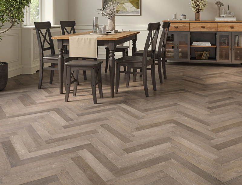 Truffle Mist Herringbone Peel & Stick LVT - 2x77x456mm secondary
