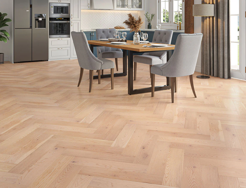 Wandsworth Engineered Oak Herringbone - Invisible Oiled 15x125x600mm secondary