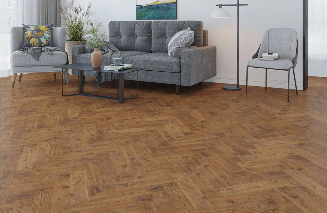 Branwick Solid Oak Herringbone 18x90x400mm