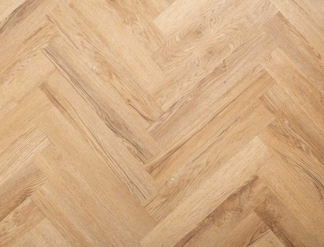 Burnished Amber Herringbone Peel & Stick LVT - 2x77x456mm
