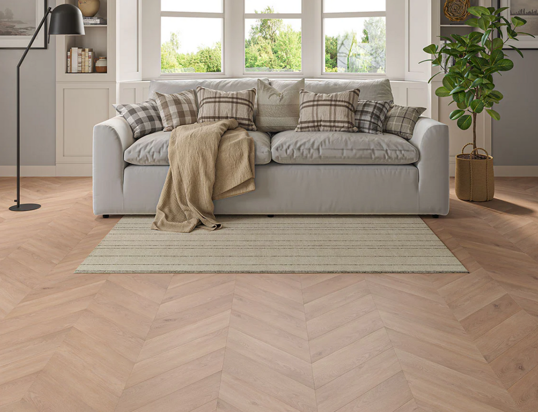 Driftwood Taupe Chevron Peel & Stick LVT - 3x158x710mm