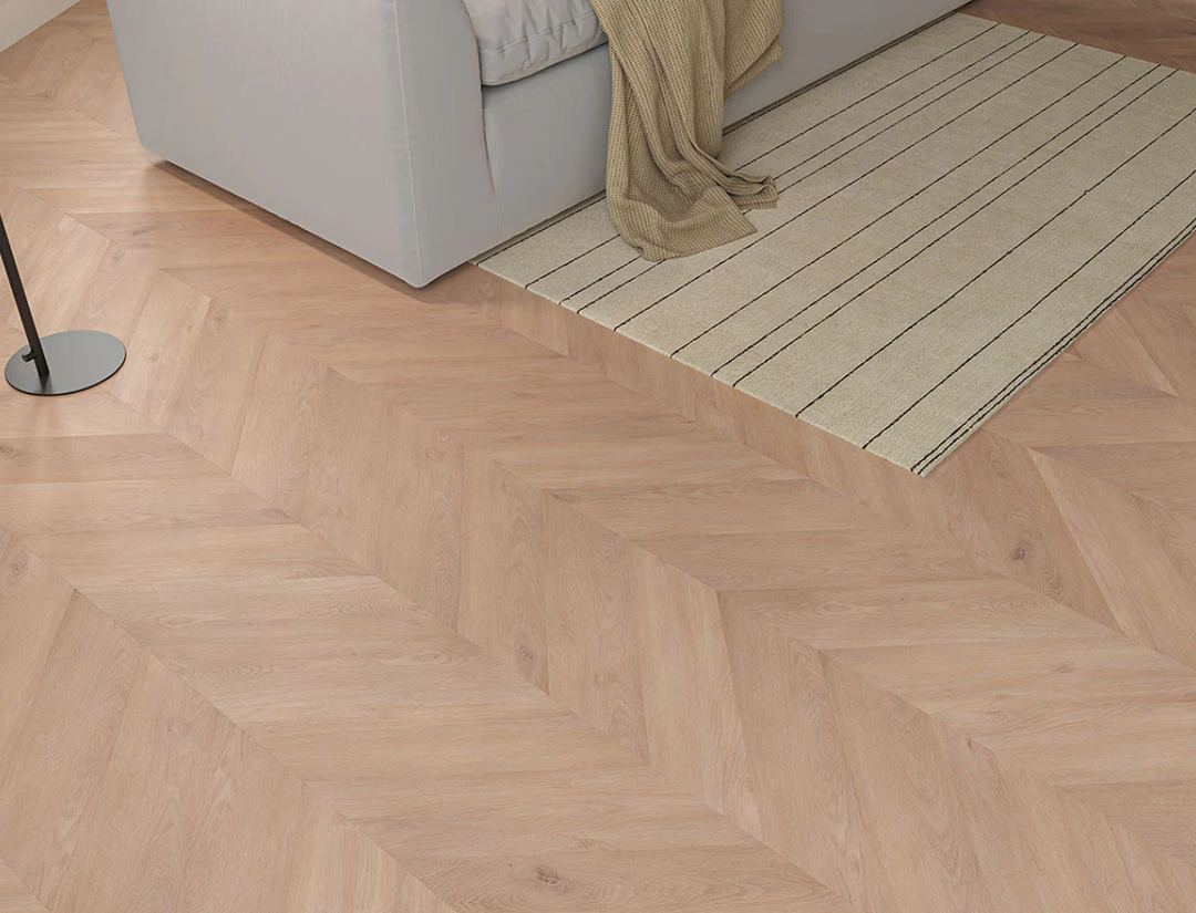 Driftwood Taupe Chevron Peel & Stick LVT - 3x158x710mm