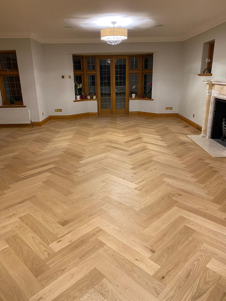 Putney Engineered Oak Herringbone - Brushed Oiled 15x125x600mm