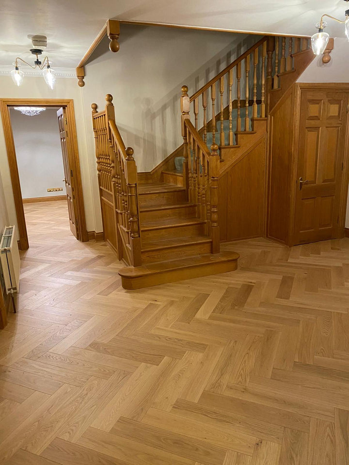 Putney Engineered Oak Herringbone - Brushed Oiled 15x125x600mm
