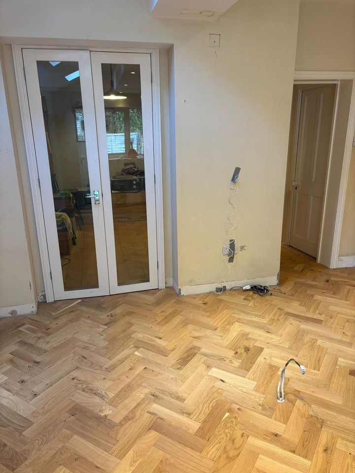 Mayfair Engineered Oak Herringbone - Brushed & Oiled 10x80x300mm