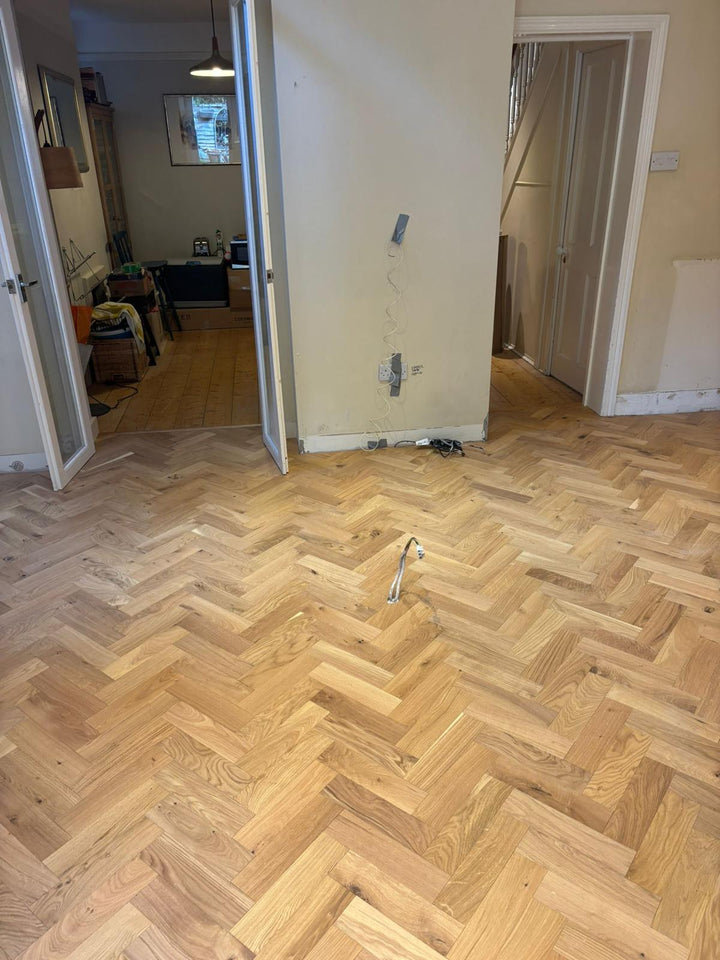 Mayfair Engineered Oak Herringbone - Brushed & Oiled 10x80x300mm