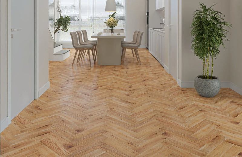 Kingslow Solid Oak Herringbone 18x90x400mm secondary
