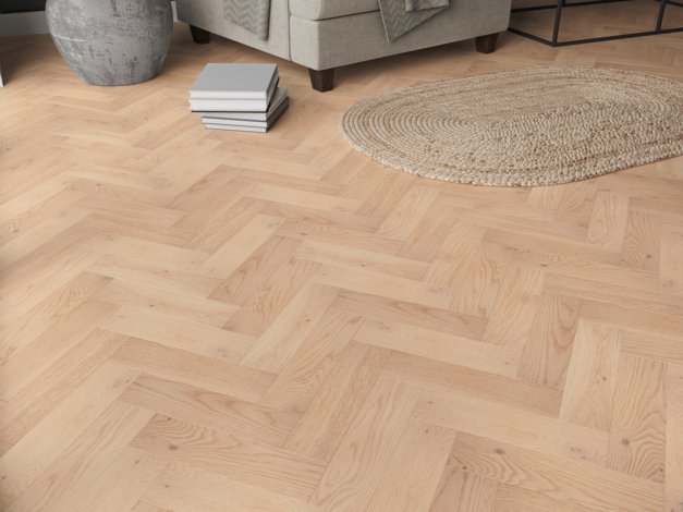 Pimlico Engineered Oak Herringbone - Invisible Oiled 10x80x300mm