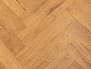Richmond Engineered Oak Herringbone - Golden Brushed Oiled 15x125x600mm sample