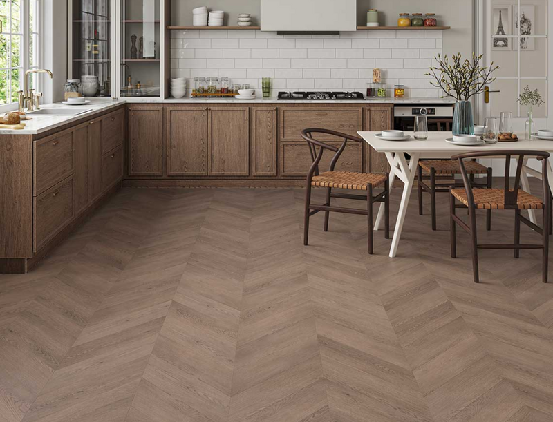 Smoked Caramel Chevron Peel & Stick LVT - 3x158x710mm secondary
