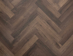 Smoked Walnut Herringbone Glue down LVT - 2x77x456mm